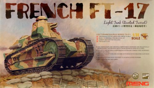 Meng Model MMTS-011 French Renault FT-17 Light Tank 1:35 Model Kit