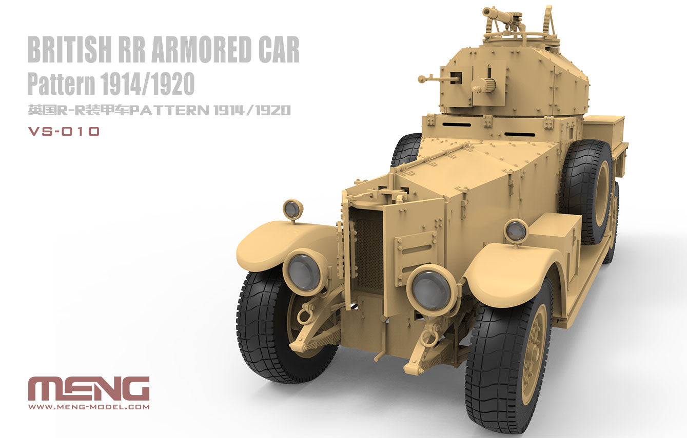 Meng Model MMVS-010 British Rolls-Royce Armoured Car Pattern 1914/1920 1:35 Model Kit