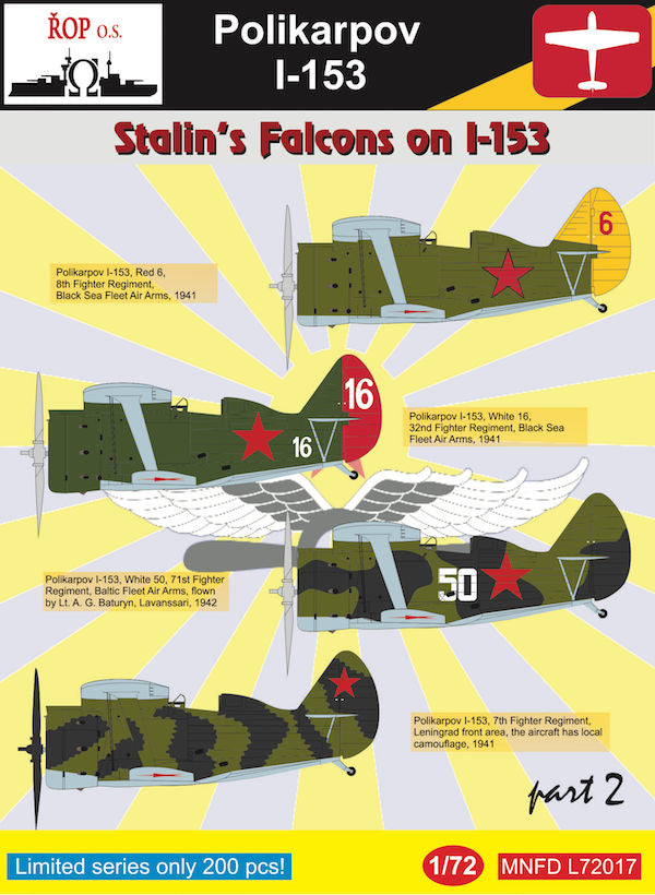 ROP o.s. MNFDL72017 1:72 Polikarpov I-153
