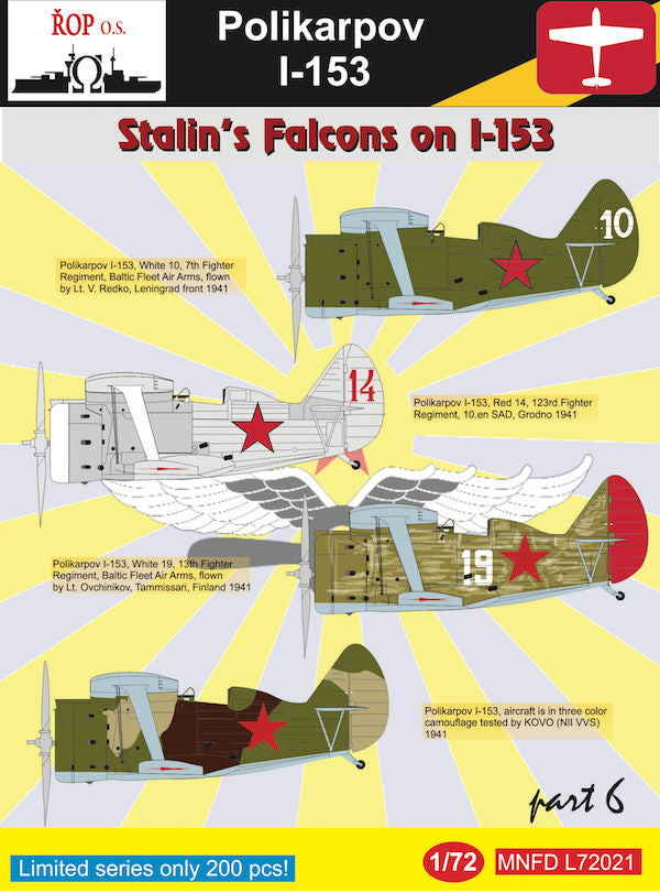 ROP o.s. MNFDL72021 1:72 Polikarpov I-153
