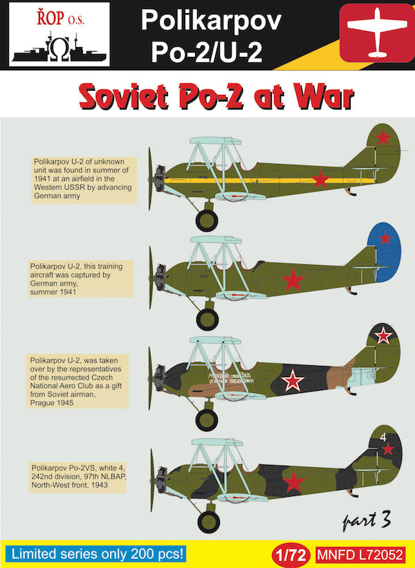 ROP o.s. MNFDL72052 1:72 Polikarpov PO-2/U-2
