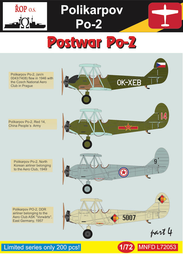 ROP o.s. MNFDL72053 1:72 Polikarpov PO-2/U-2