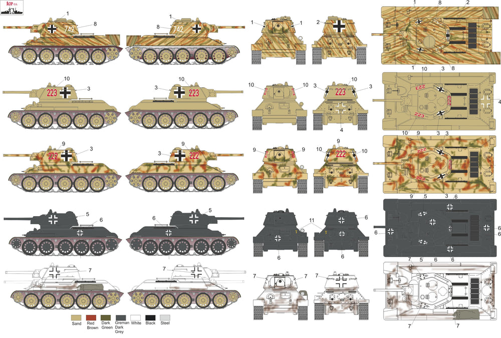 ROP o.s. MNFDT72021 1:72 Soviet T-34/76 Model 1943