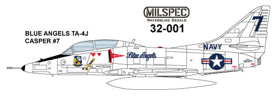 Milspec MPEC32001 TA-4J Skyhawk Casper Blue Angels 1:32