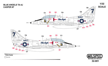 Milspec MPEC32001 TA-4J Skyhawk Casper Blue Angels 1:32
