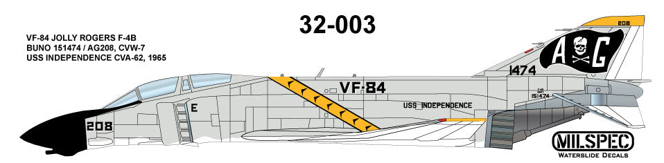 Milspec MPEC32003 F-4B Phantom VF-84 Jolly Rogers 1:32