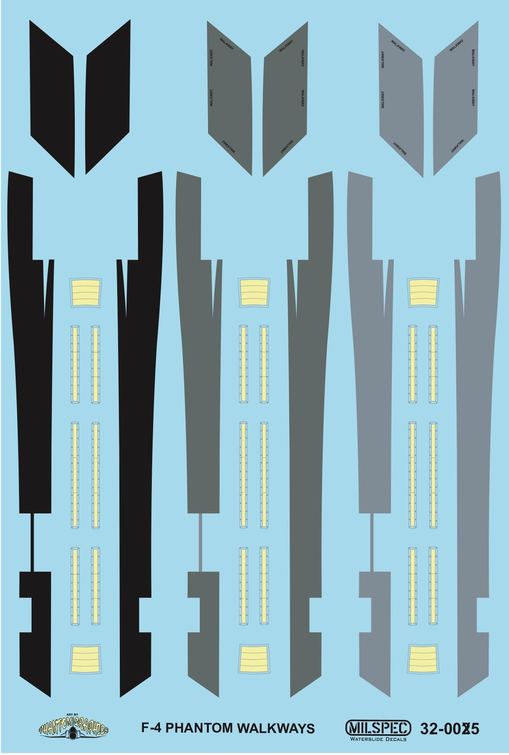 Milspec MPEC32005 1:32 McDonnell F-4B Phantom Walkways in 3 colours