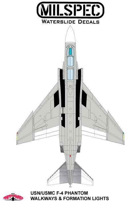 Milspec MPEC32005 1:32 McDonnell F-4B Phantom Walkways in 3 colours