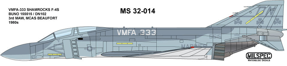 Milspec MPEC32014 F-4S Phantom VMFA-333 Shamrocks 1:32