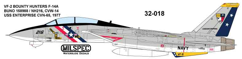 Milspec MPEC32018 F-14 Tomcat VF-2 Bounty Hunters 1:32