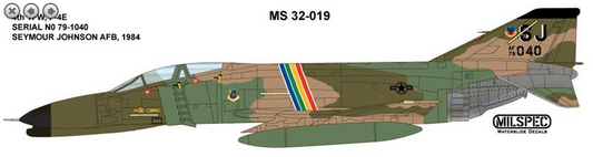 Milspec MPEC32019 1:32 McDonnell F-4E Phantom 4th TFW 1984 SEYMOUR JOHNSON AFB