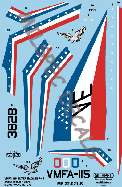 Milspec MPEC32021 F-4J Phantom VMFA-115 Silver Eagles 1:32