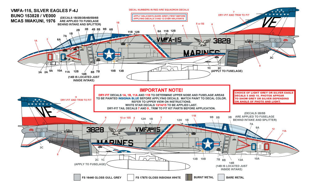 Milspec MPEC32021 F-4J Phantom VMFA-115 Silver Eagles 1:32