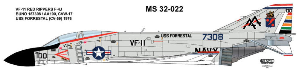 Milspec MPEC32022 F-4J Phantom VF-11 Red Rippers 1:32