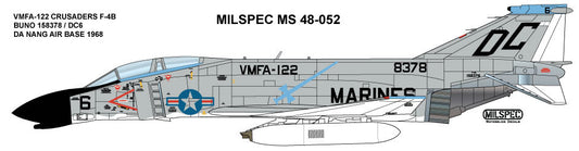 Milspec MPEC32052 1:32 McDonnell F-4B Phantom VMFA-122 CRUSADERS 1968