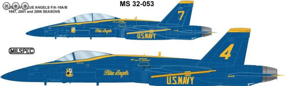 Milspec MPEC32053 F/A-18A-D Blue Angels 1987-2006 1:32