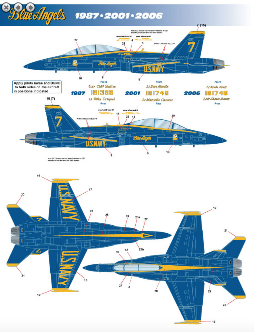 Milspec MPEC32053 F/A-18A-D Blue Angels 1987-2006 1:32