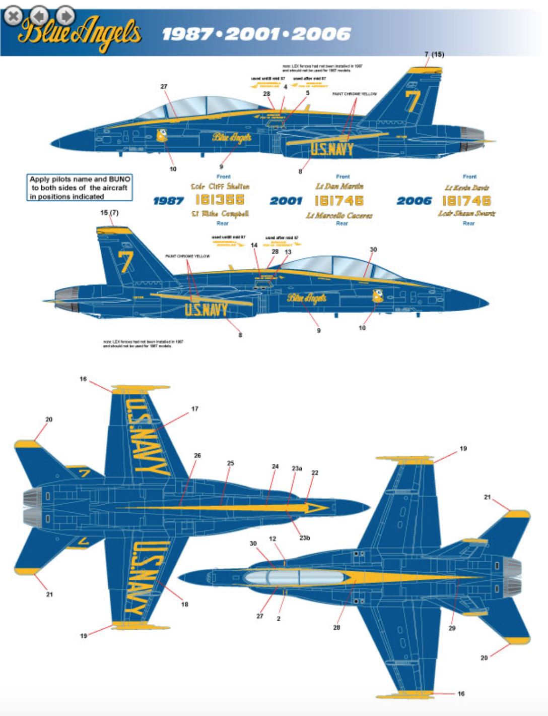 Milspec MPEC32053 F/A-18A-D Blue Angels 1987-2006 1:32