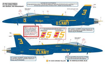 Milspec MPEC32056 1:32 McDonnell-Douglas F/A-18E/F Hornet US Navy Angels 2021