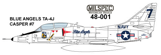 Milspec MPEC48001 TA-4J Skyhawk Casper Blue Angels 1:48