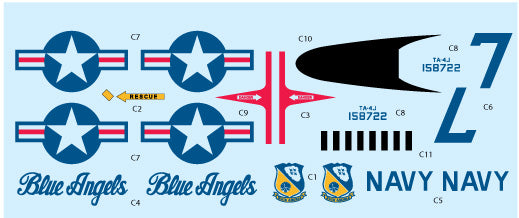 Milspec MPEC48001 TA-4J Skyhawk Casper Blue Angels 1:48