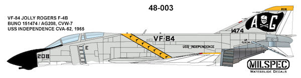 Milspec MPEC48003 F-4B Phantom VF-84 Jolly Rogers 1:48