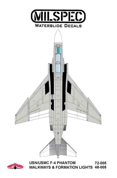 Milspec MPEC48005 1:48 McDonnell F-4B Phantom Walkways/Formation Lights