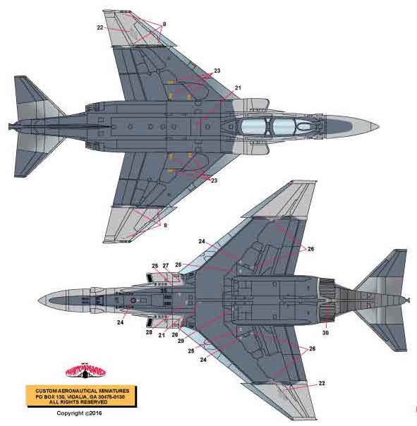 Milspec MPEC48008 1:48 McDonnell F-4G Phantom 562nd TFTS 37th TFW 1990