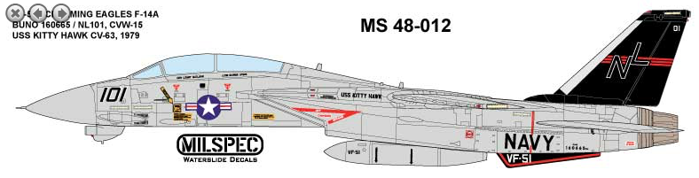 Milspec MPEC48012 F-14A Tomcat VF-51 Screaming Eagles 1:48