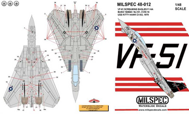 Milspec MPEC48012 F-14A Tomcat VF-51 Screaming Eagles 1:48
