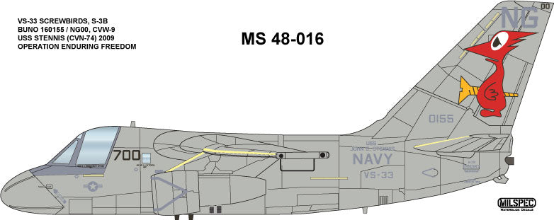 Milspec MPEC48016 S-3B Viking VS-33 Screwbirds OEF 1:48