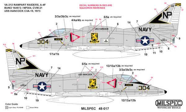 Milspec MPEC48017 A-4F Skyhawk VA-212 Rampart Raider 1:48