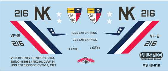 Milspec MPEC48018 F-14A Tomcat VF-2 Bounty Hunters 1:48
