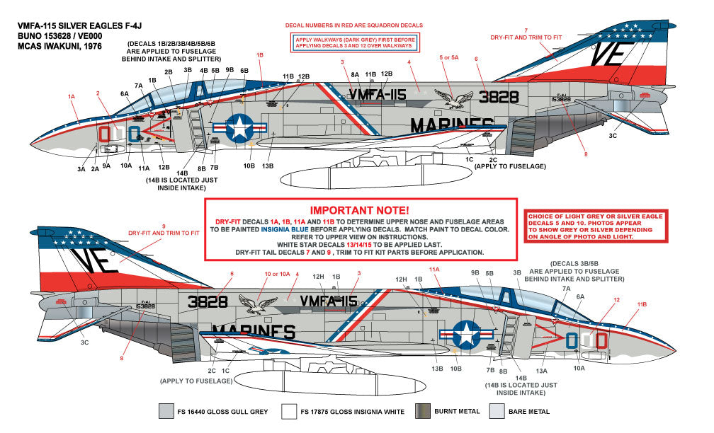 Milspec MPEC48021 F-4J Phantom VMFA-115 Silver Eagles 1:48