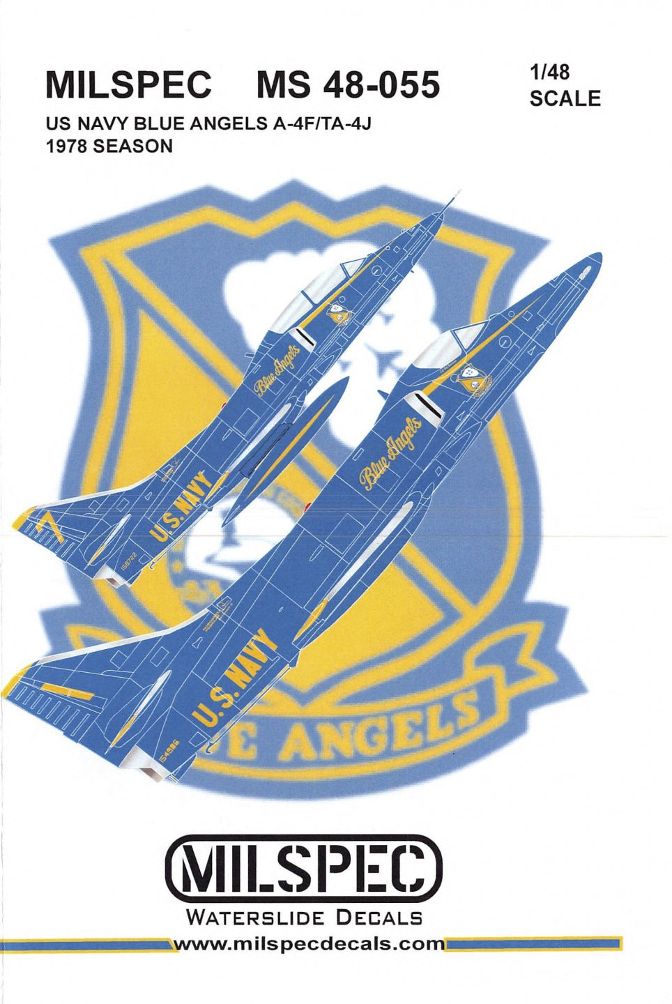 Milspec MPEC48055 1:48 Douglas A-4F Skyhawk US Navy Blue Angels 1978