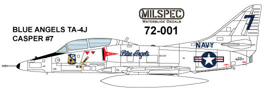 Milspec MPEC72001 TA-4J Skyhawk Casper Blue Angels 1:72