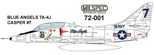 Milspec MPEC72001 TA-4J Skyhawk Casper Blue Angels 1:72