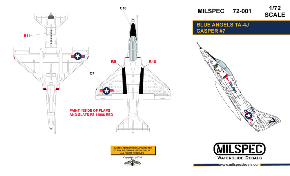 Milspec MPEC72001 TA-4J Skyhawk Casper Blue Angels 1:72
