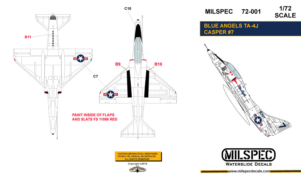 Milspec MPEC72001 TA-4J Skyhawk Casper Blue Angels 1:72