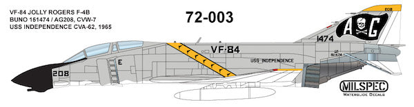 Milspec MPEC72003 F-4B Phantom VF-84 Jolly Rogers 1:72