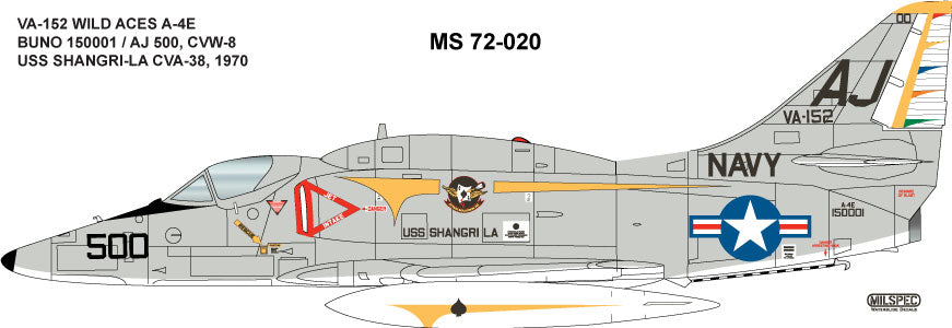 Milspec MPEC72020 A-4E Skyhawk VA-152 Wild Aces 1:72