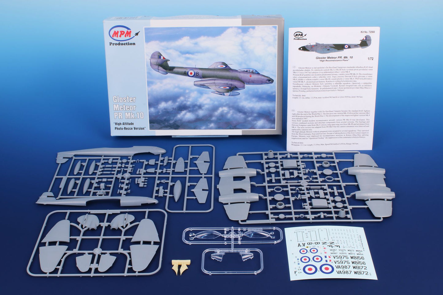 MPM MPM72560 1:72 Gloster Meteor PR.10