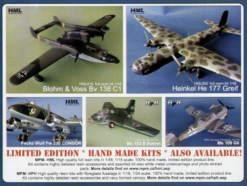 MPM HML010 1:48 Blohm-und-Voss Bv-138C-1 flying boat