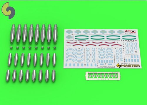 Master MR24-013 1:24 Additional types of warheads for British RP-3 Rocket