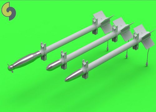 Master MR24-013 1:24 Additional types of warheads for British RP-3 Rocket
