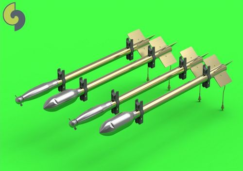 Master MR24-013 1:24 Additional types of warheads for British RP-3 Rocket