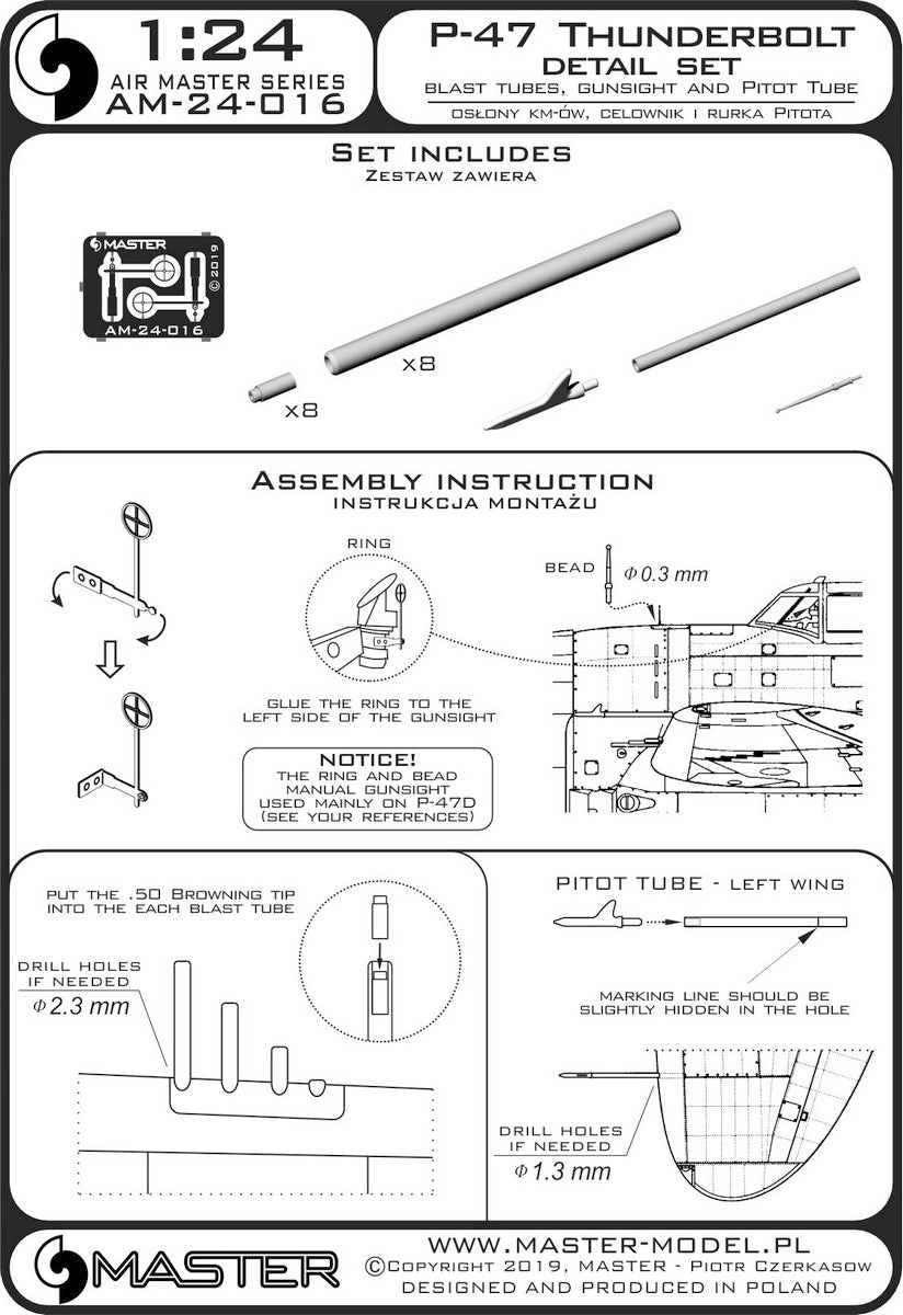 Master MR24-016 1:24 Republic P-47D Thunderbolt