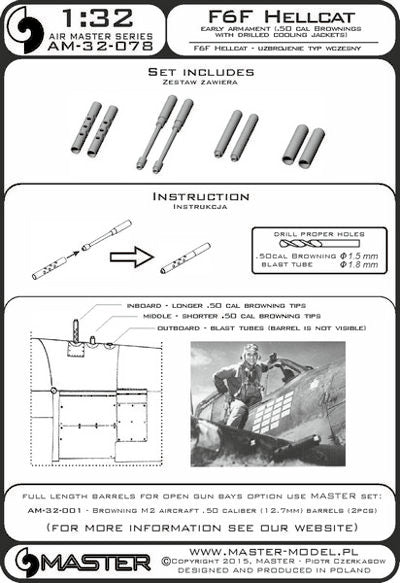 Master MR32-078 1:32 Grumman F6F-3 Hellcat