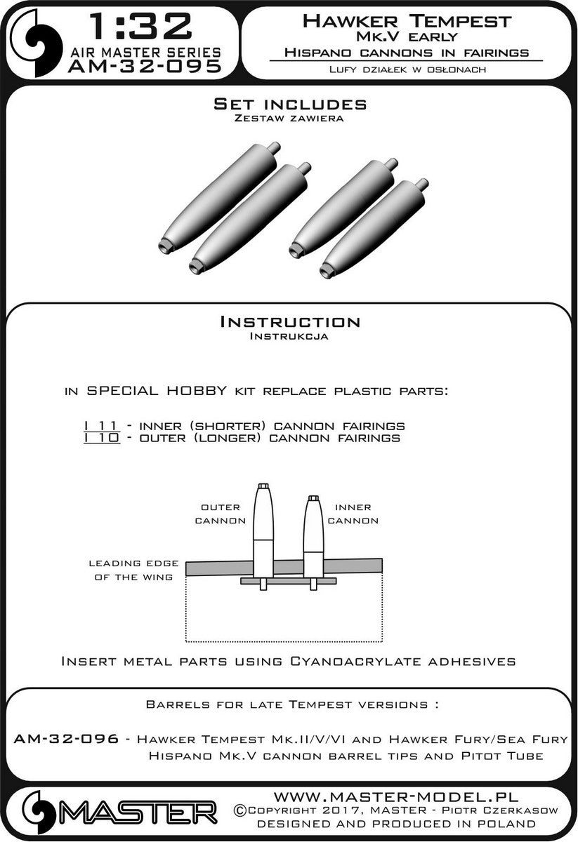 Master MR32-095 1:32 Hawker Tempest Mk.V early