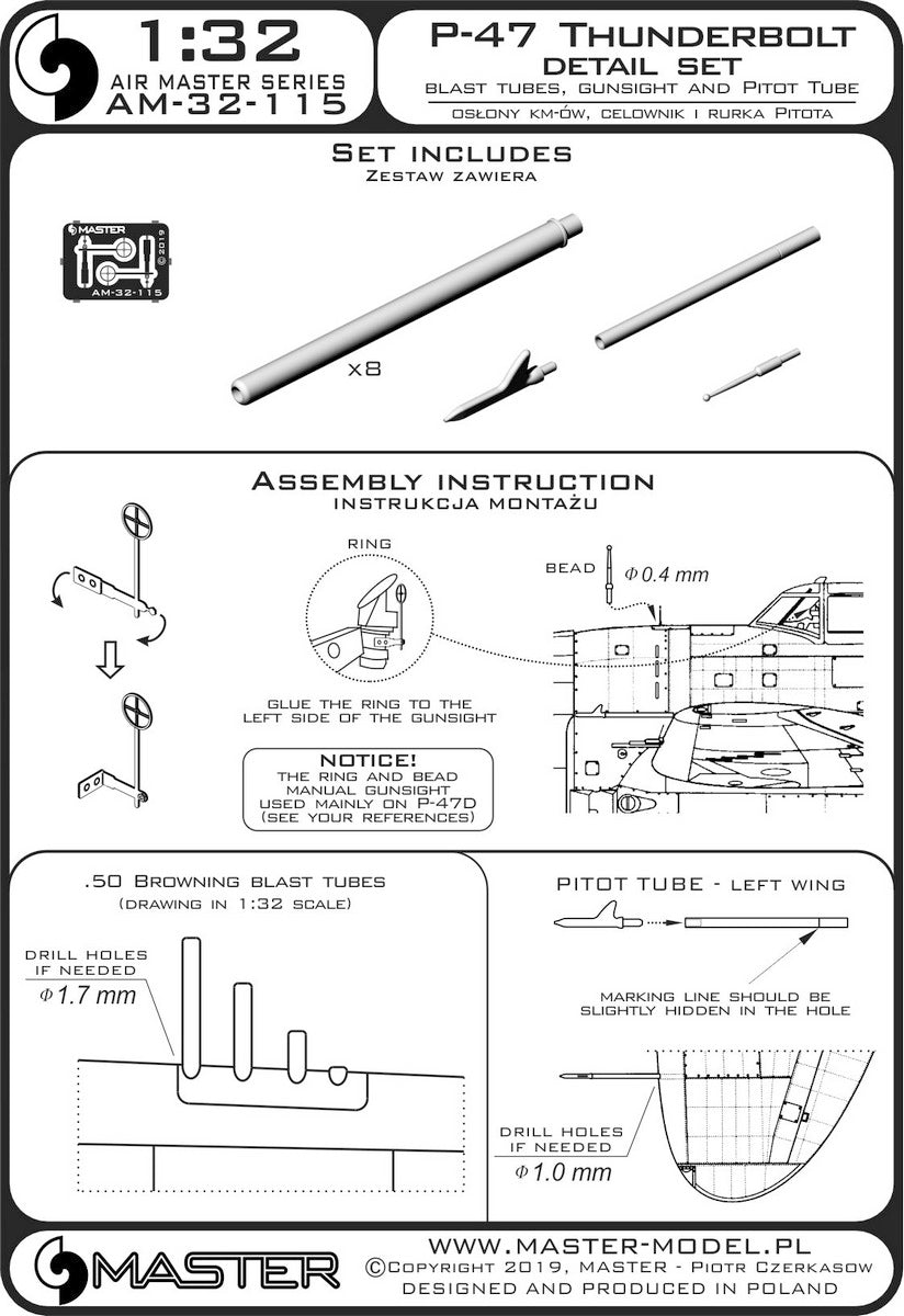Master MR32-115 1:32 Republic P-47D/P-47N Thunderbolt